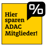 Schild mit Rabatt für ADAC Mitglieder